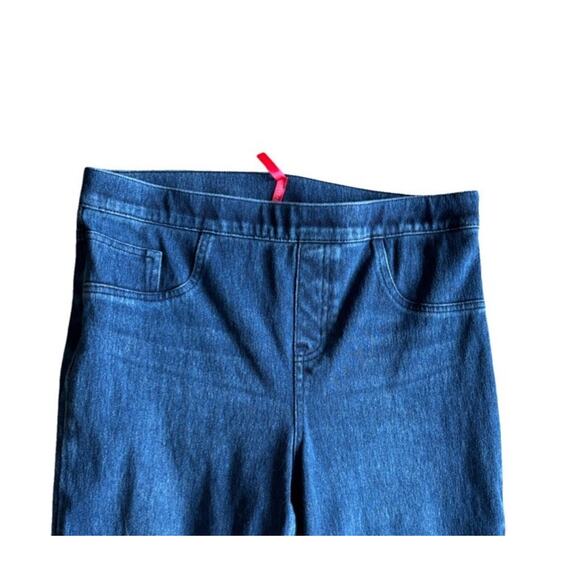 Spanx Jeanish Skinny Ankle Dark Wash Large Slimming Pull On Casual Comfort - Picture 3 of 9